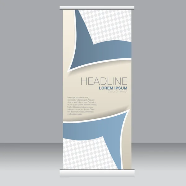 Roll-up banner staan sjabloon. Abstracte achtergrond voor ontwerp, business, onderwijs, reclame. — Stockvector