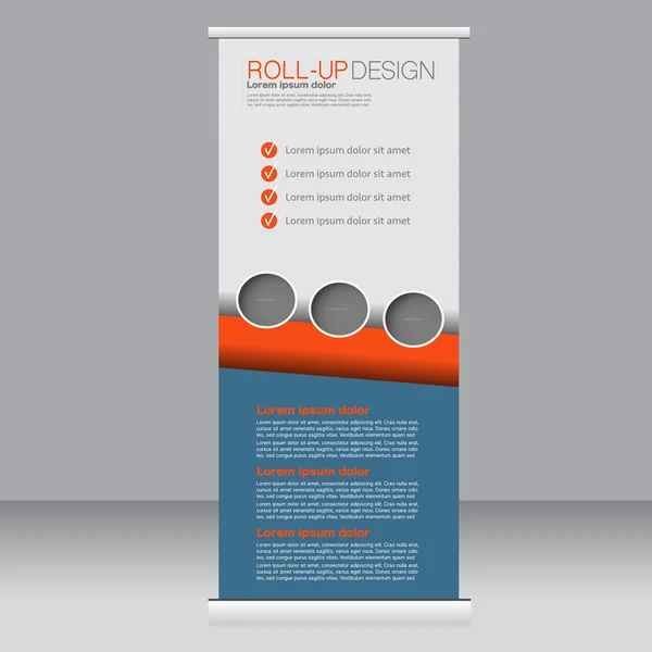 Roll-up Banner Stand Vorlage. Abstrakter Hintergrund für Design, Wirtschaft, Bildung, Werbung. — Stockvektor