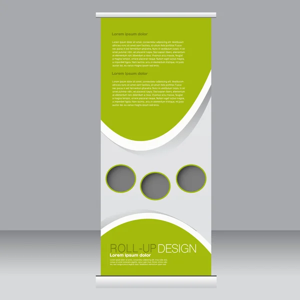 Roll up banner stand template. Abstract background for design,  business, education, advertisement. — Stock Vector