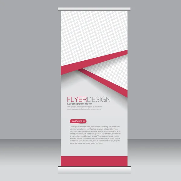 Enrollar plantilla de soporte de banner. Antecedentes abstractos para diseño, negocio, educación, publicidad . — Vector de stock