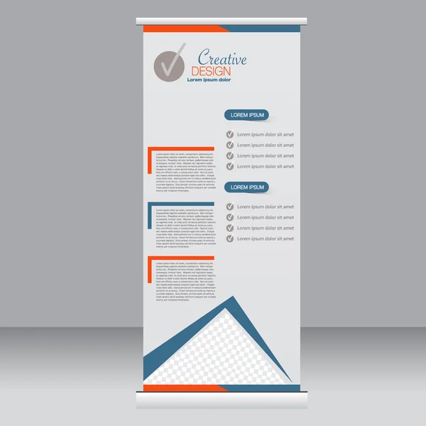 Roll-up banner állvány sablon. Absztrakt háttér a tervezési, business, oktatás, reklám. — Stock Vector