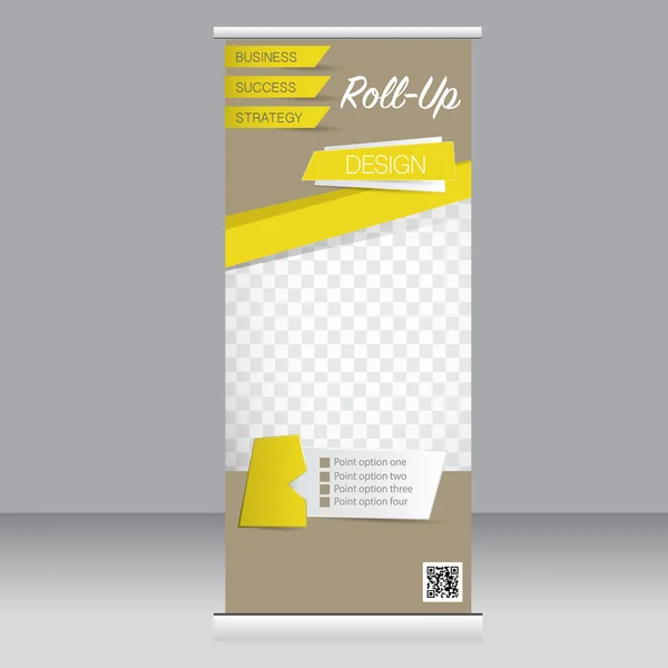 Roll-up banner állvány sablon. Absztrakt háttér a tervezési, business, oktatás, reklám. — Stock Vector