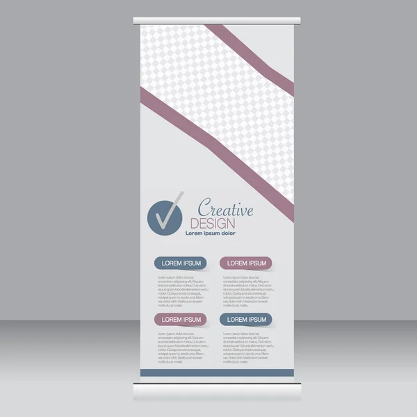 Roll-up banner állvány sablon. Absztrakt háttér a tervezési, business, oktatás, reklám. — Stock Vector