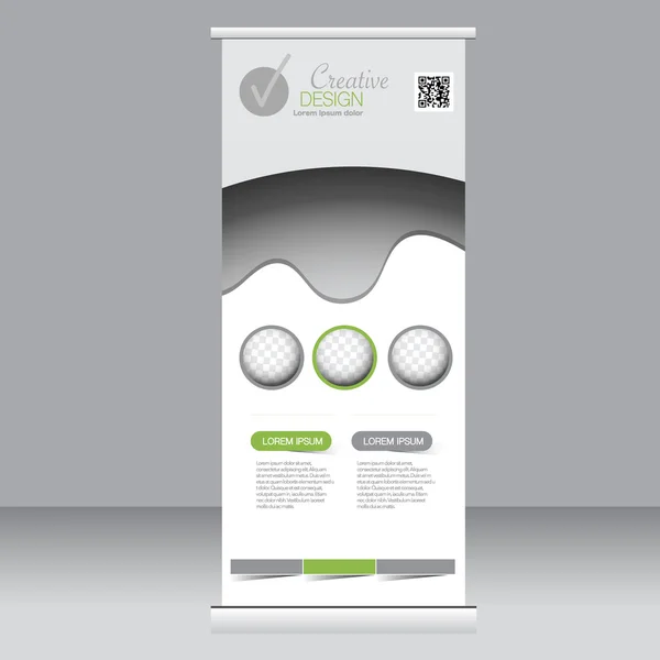 Roll-up banner állvány sablon. Absztrakt háttér a tervezési, business, oktatás, reklám. — Stock Vector