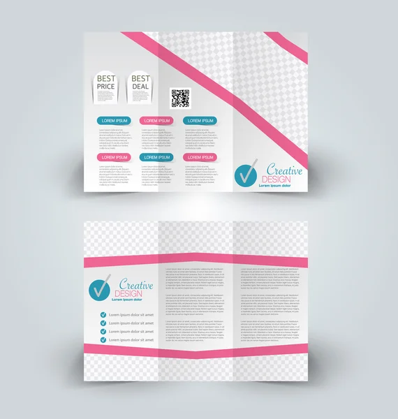 Brochure mock up ontwerpsjabloon voor business, onderwijs, reclame. — Stockvector
