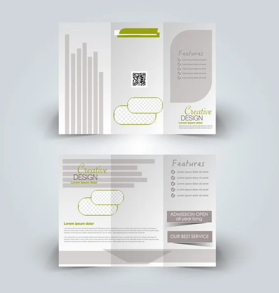 Brochure mock up ontwerpsjabloon voor business, onderwijs, reclame. — Stockvector