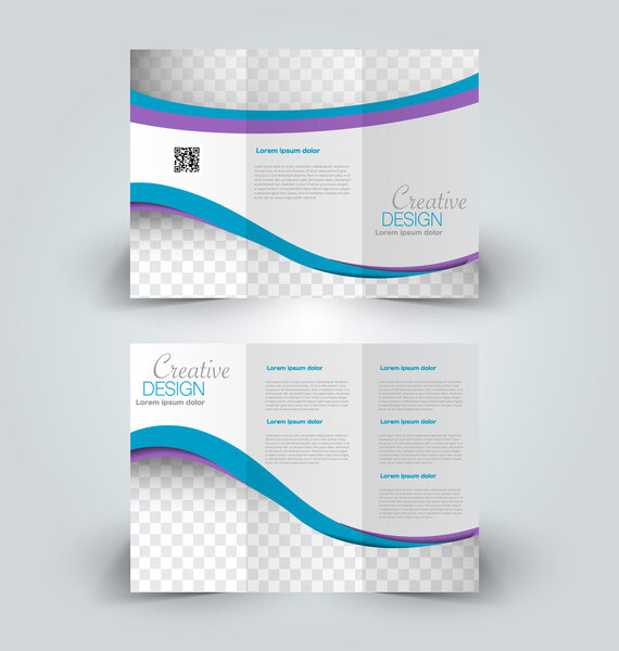 Brochure mock up design template for business, education, advertisement. 