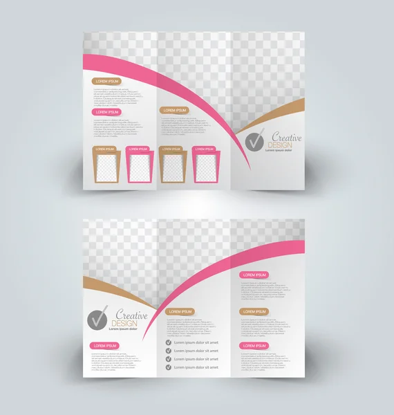 Brochure mock up design template for business, education, advertisement. — Stock Vector