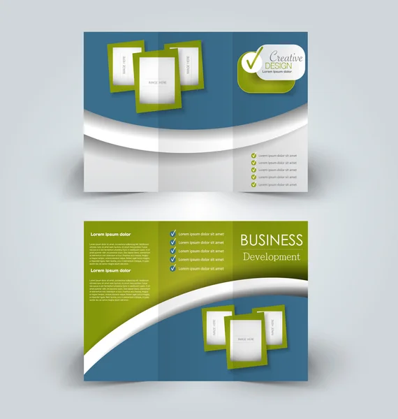 Brochure mock up design template for business, education, advertisement. — Stock Vector