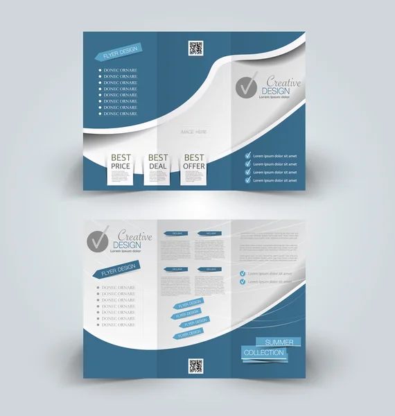 Brochura simular modelo de design para negócios, educação, propaganda . —  Vetores de Stock