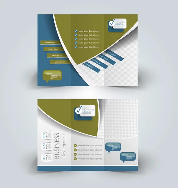 Brochure mock up ontwerpsjabloon voor business, onderwijs, reclame. — Stockvector