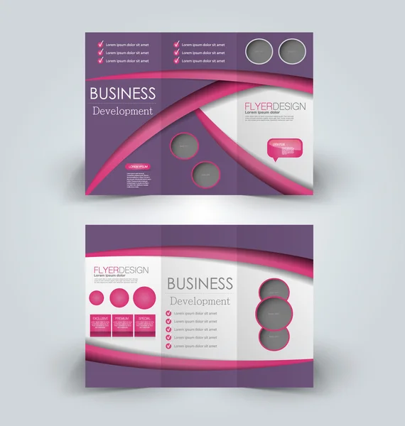 Brochure mock up design template for business, education, advertisement. — Stock Vector