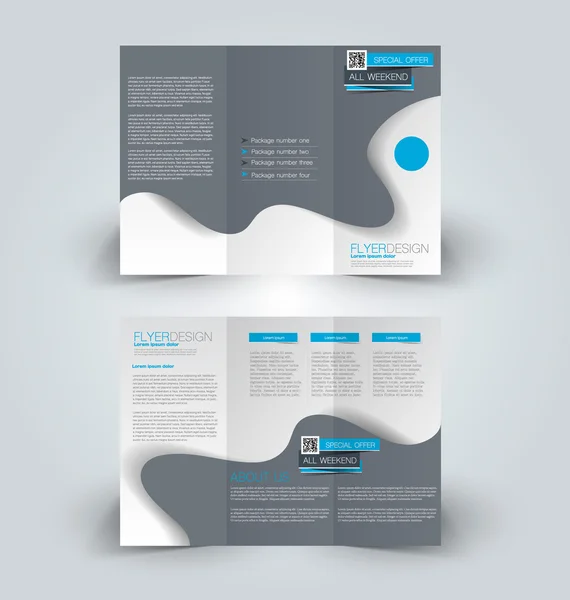 Brochure mock up design template for business, education, advertisement. — Stock Vector