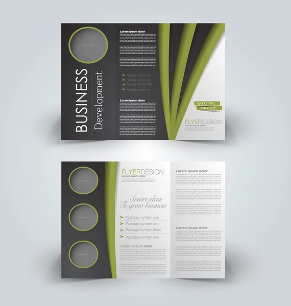 Brochure mock up design template for business, education, advertisement. — Stock Vector