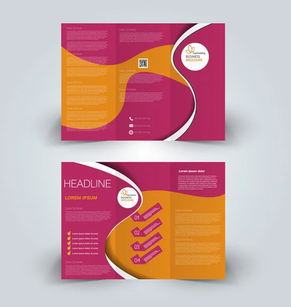 Brochure mock up ontwerpsjabloon voor business, onderwijs, reclame. — Stockvector