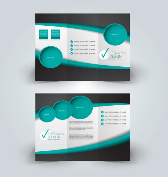 Brochure mock up design template for business, education, advertisement. — Stock Vector