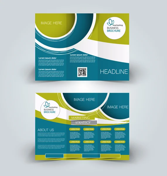 Brochure mock up design template for business, education, advertisement. — Stock Vector