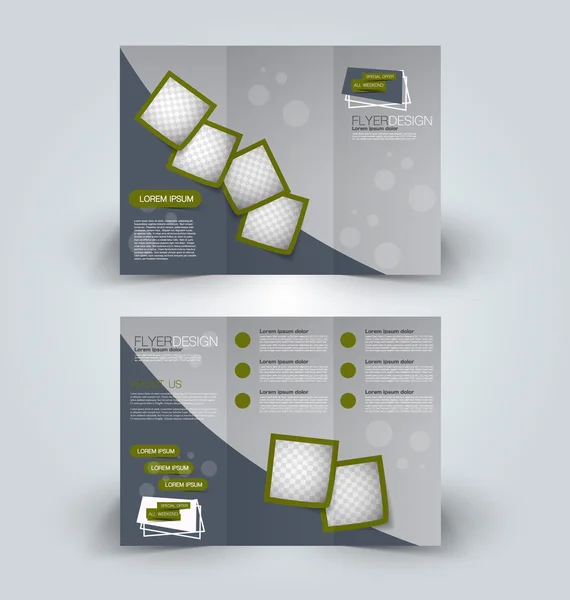 Brochure mock up ontwerpsjabloon voor business, onderwijs, reclame. — Stockvector