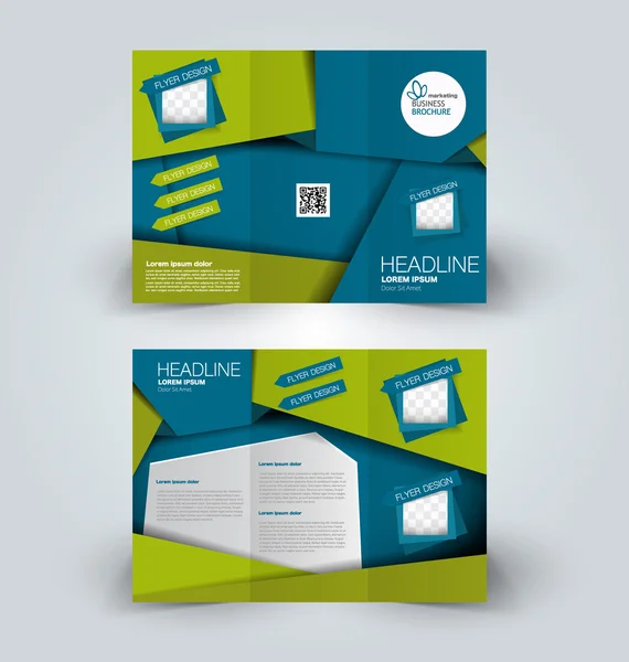 Brochure mock up design template for business, education, advertisement. — Stock Vector