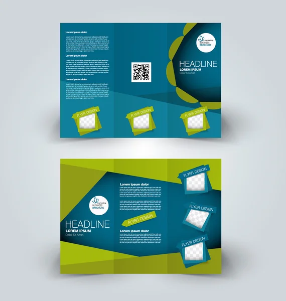 Brochure mock up ontwerpsjabloon voor business, onderwijs, reclame. — Stockvector