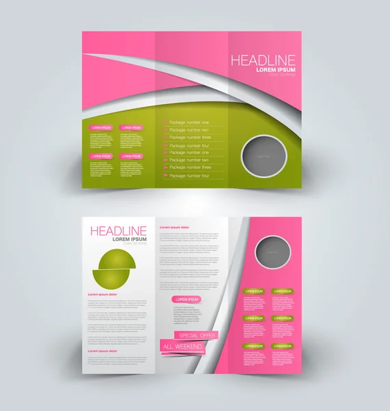 Brochure mock up design template for business, education, advertisement. — Stock Vector