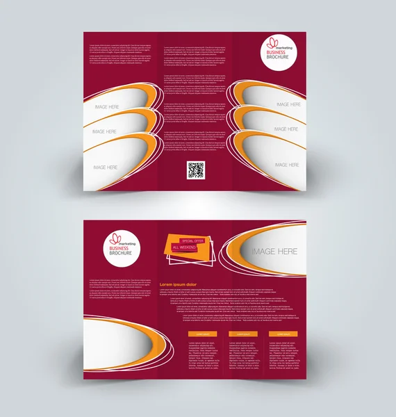 Brochura simular modelo de design para negócios, educação, propaganda . — Vetor de Stock
