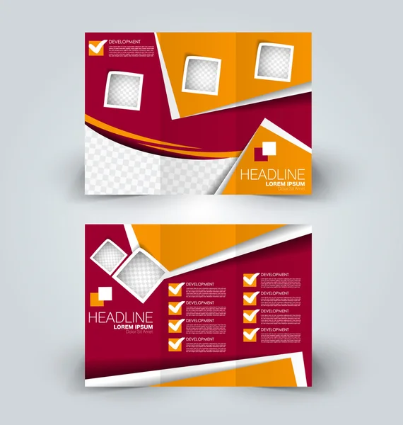 Brochure mock up design template for business, education, advertisement. — Stock Vector