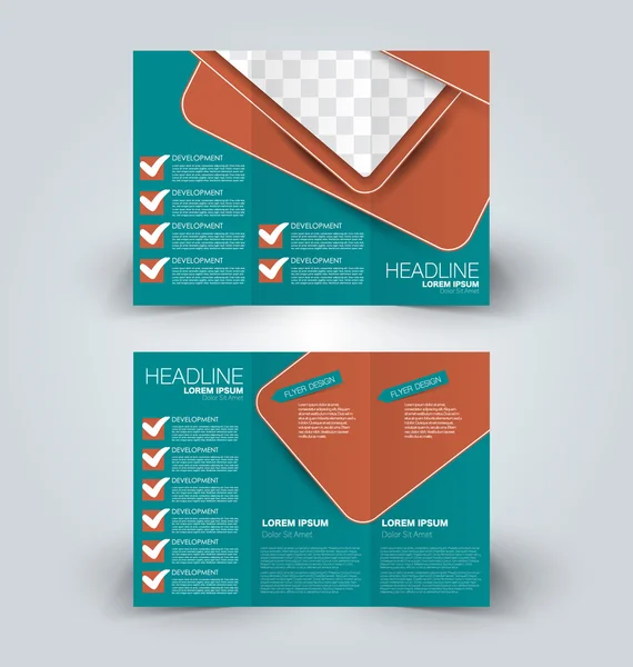 Brochure mock up ontwerpsjabloon voor business, onderwijs, reclame. — Stockvector