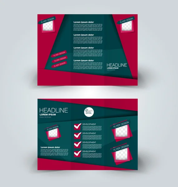 Brochure mock up design template for business, education, advertisement. — Stock Vector