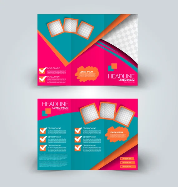 Brochure mock up ontwerpsjabloon voor business, onderwijs, reclame. — Stockvector