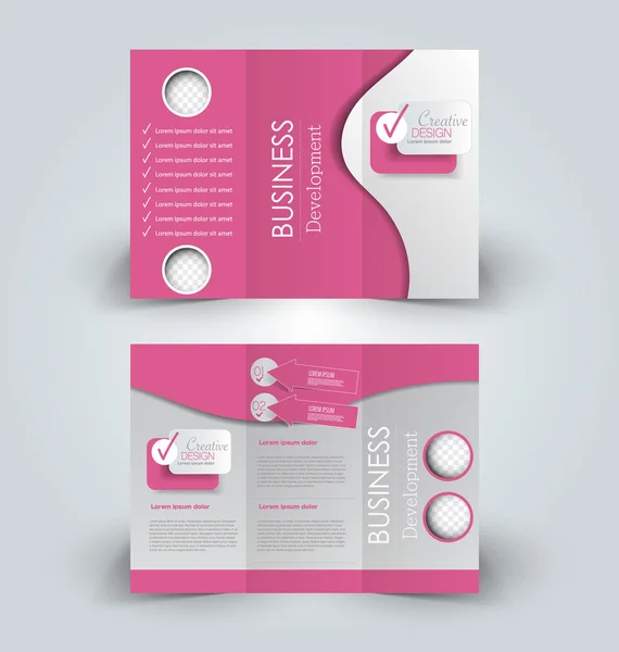 Brochure mock up design template for business, education, advertisement. — Stock Vector