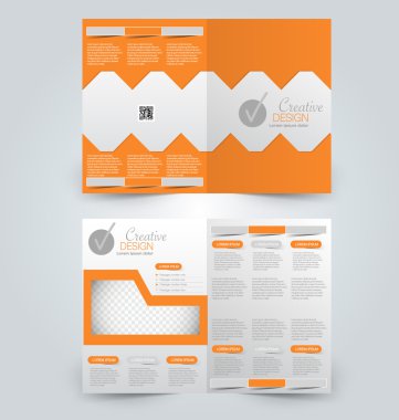 Soyut el ilanı tasarım arka planı. Broşür şablonu