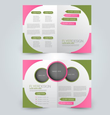 Soyut el ilanı tasarım arka planı. Broşür şablonu