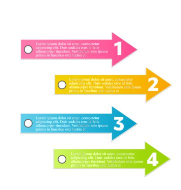 Modern Infographic renkli tasarım şablonu