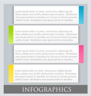 Modern Infographic renkli tasarım şablonu