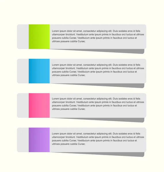 Moderna infografica modello di design colorato — Vettoriale Stock