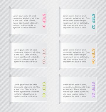 Gölge vektör çizim sahip modern infographics renkli web tasarım şablonu