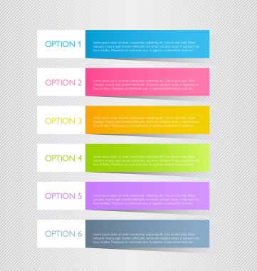 Gölge vektör çizim sahip modern infographics renkli web tasarım şablonu