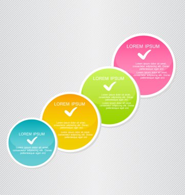 Gölge vektör çizim sahip modern infographics renkli web tasarım şablonu