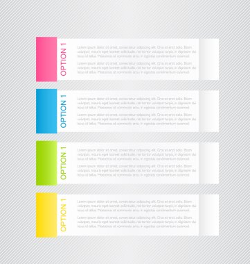 Gölge vektör çizim sahip modern infographics renkli web tasarım şablonu