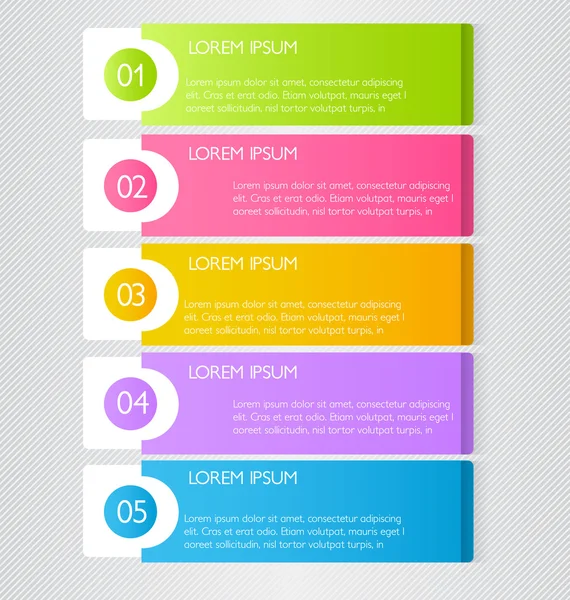 Moderna infographics färgglada webb-mall med skugga vektor illustration — Stock vektor