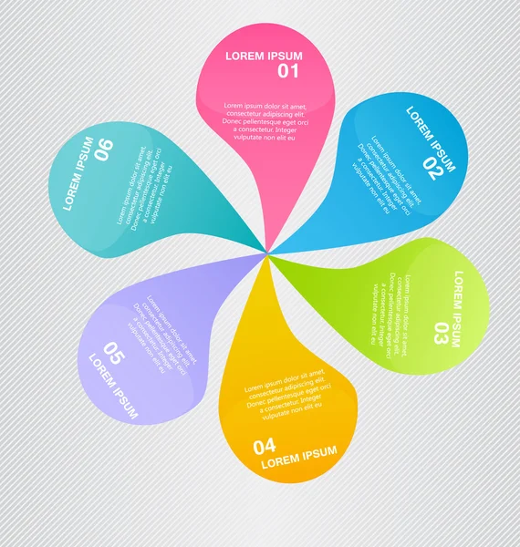 Gölge vektör çizim sahip modern infographics renkli web tasarım şablonu