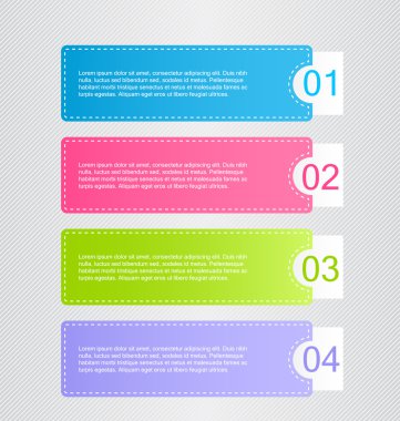 Gölge vektör çizim sahip modern infographics renkli web tasarım şablonu