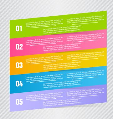 Gölge vektör çizim sahip modern infographics renkli web tasarım şablonu