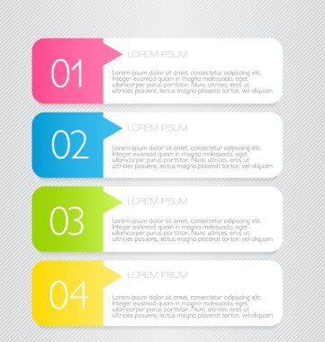 Gölge vektör çizim sahip modern infographics renkli web tasarım şablonu