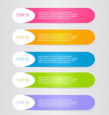 Gölge vektör çizim sahip modern infographics renkli web tasarım şablonu