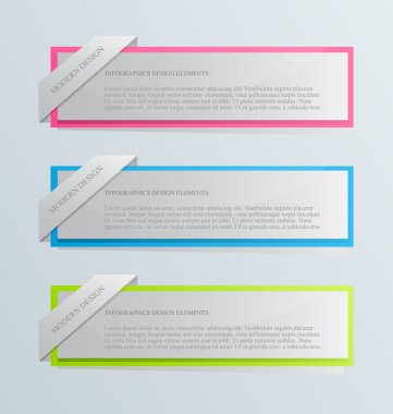 Gölge vektör çizim sahip modern infographics renkli web tasarım şablonu