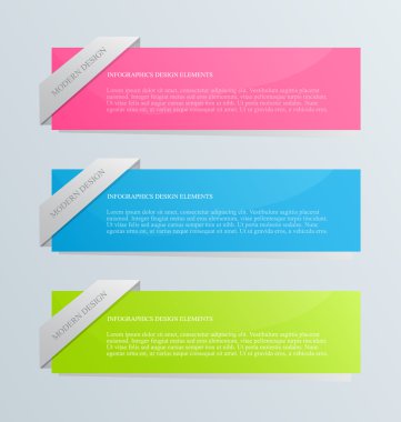Gölge vektör çizim sahip modern infographics renkli web tasarım şablonu