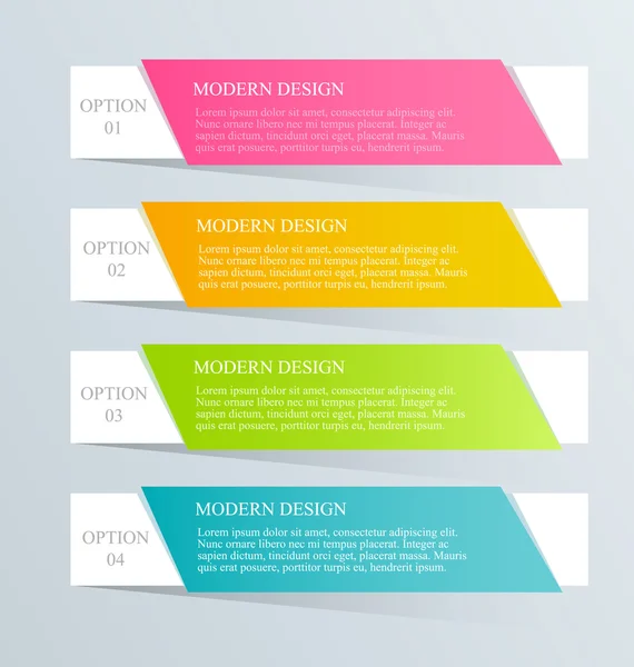 Gölge vektör çizim sahip modern infographics renkli web tasarım şablonu — Stok Vektör