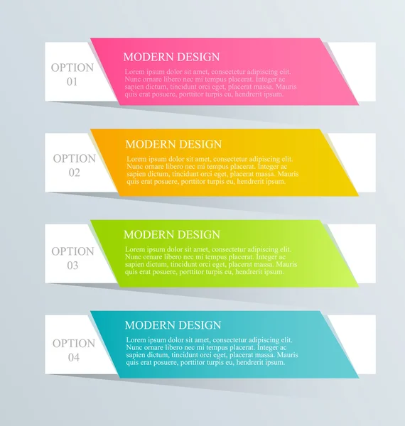 Gölge vektör çizim sahip modern infographics renkli web tasarım şablonu
